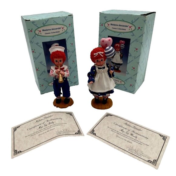 Madame Alexander Mop Top Wendy and Billy COA and Boxes Raggedy Ann Andy 2000 - Picture 1 of 11